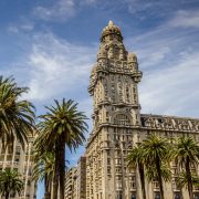 Landmark Building In The Ciudad Vieja, Historic Center Of Montevideo, Capital Of Uruguay, South America